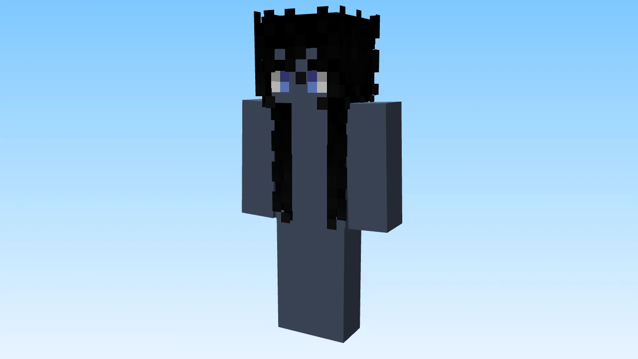 Hair ~ Longer Curly Dark Black Hair