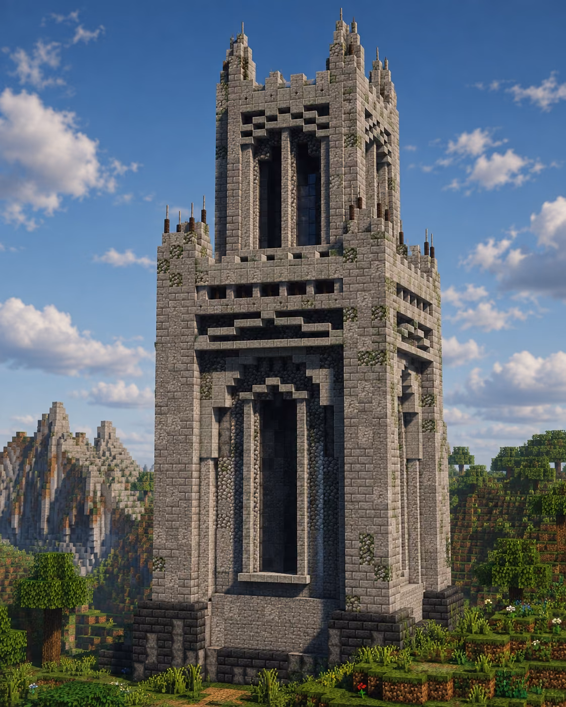 Gothic Stone Fortress Tower by XBlackhawk7764