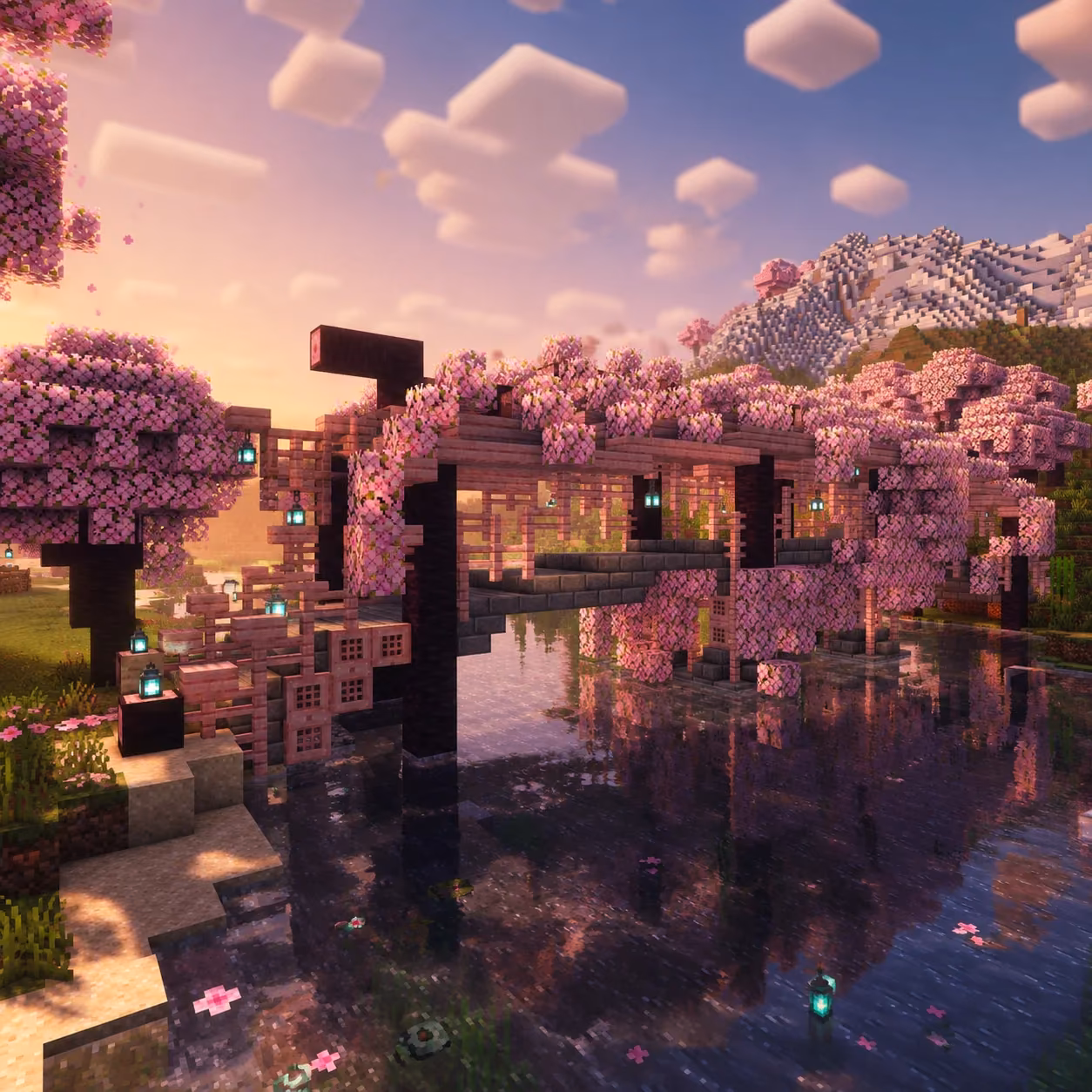 Japanese Sakura Bridge