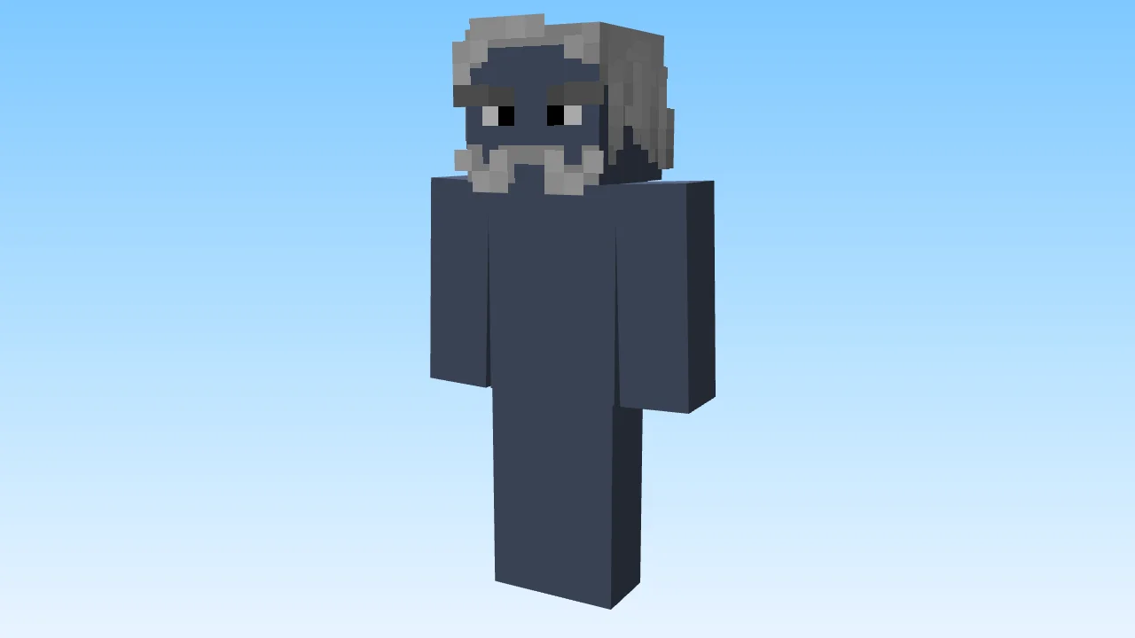 Old Man Hair ~ Gray w/ Mustache