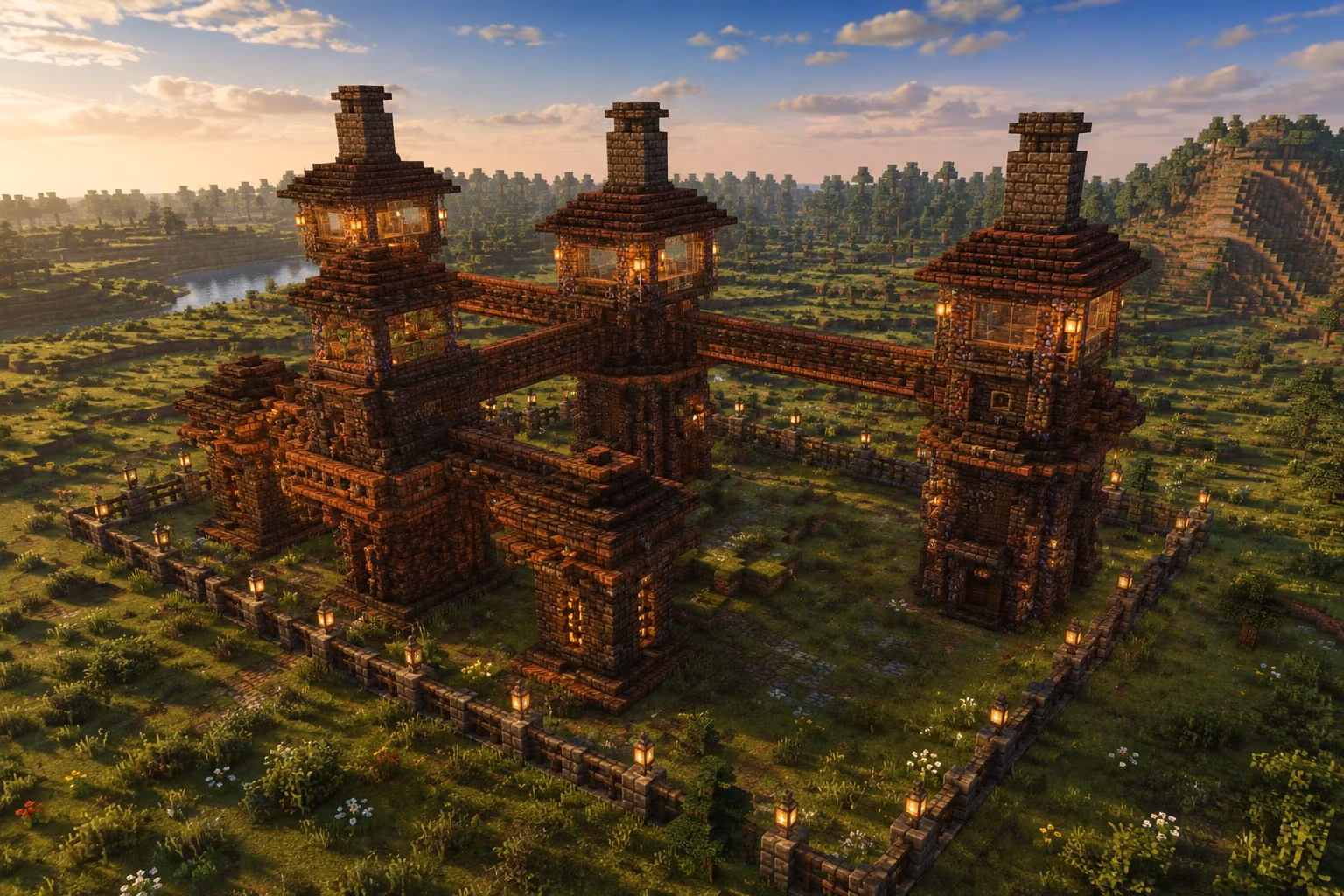 Medieval Iron Farm Fortress by cubemastermc
