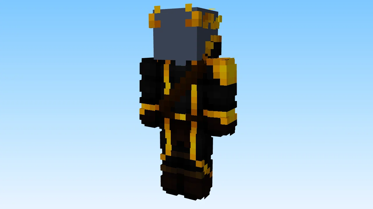 Black And Gold Robe w/ Hood And Horns