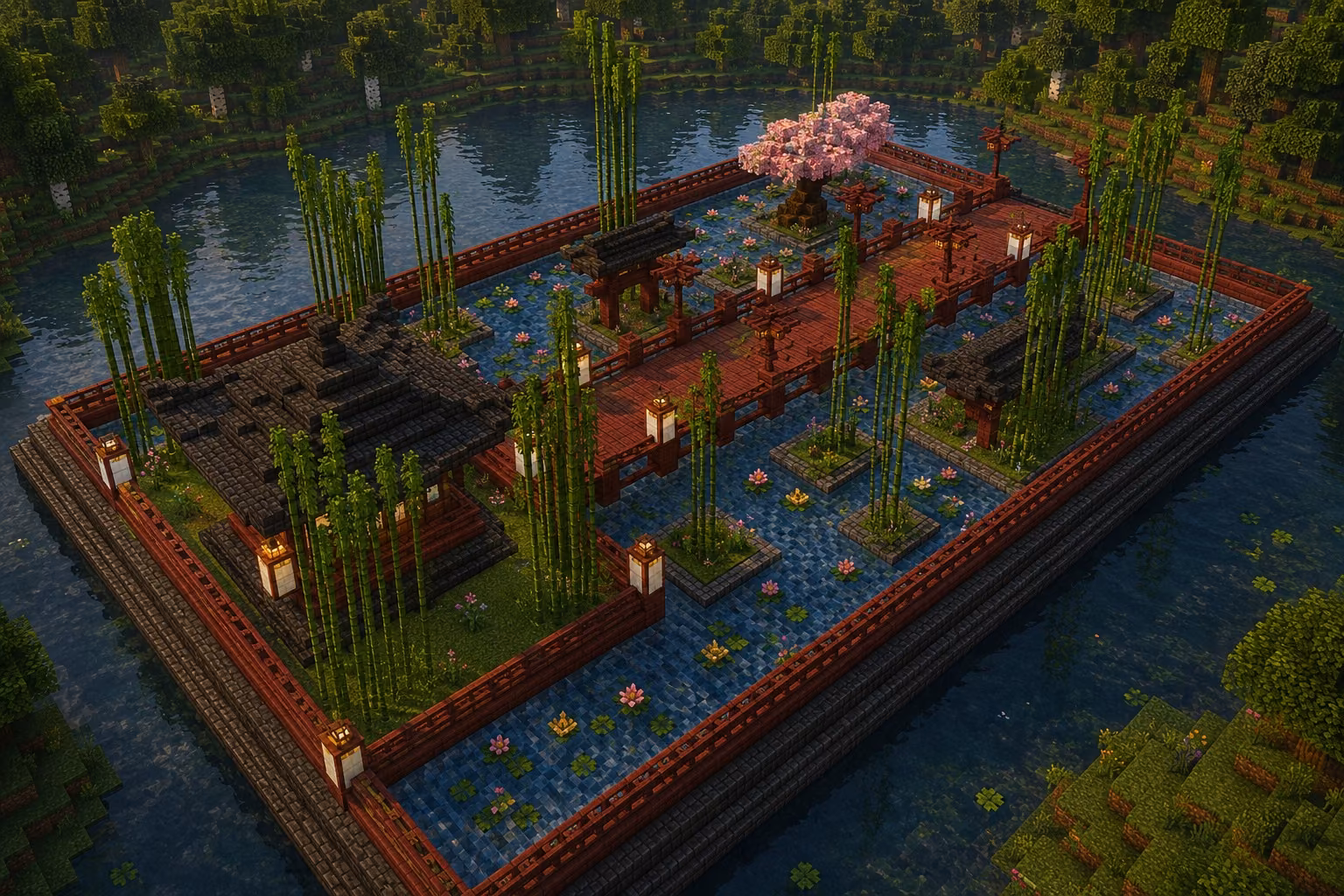 Japanese Water Garden by BloqueSolido