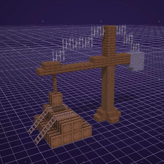 Dark Crane with Barrels