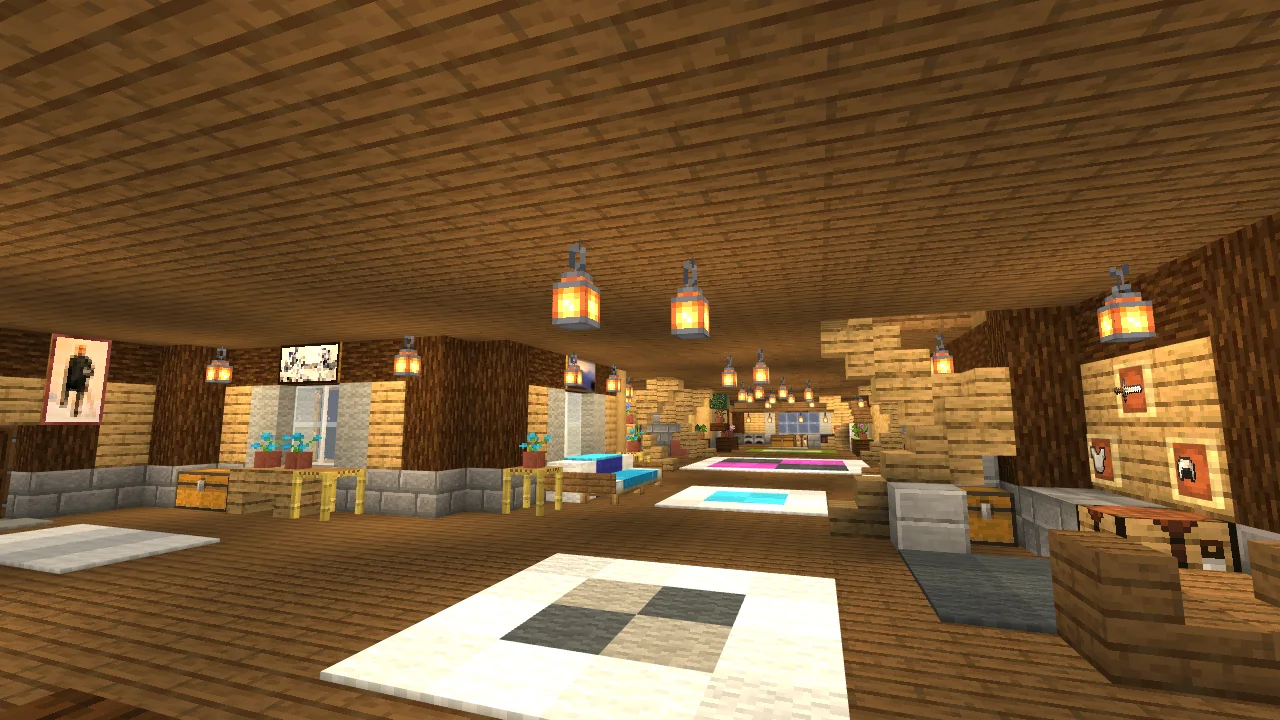 Wooden plains house interior