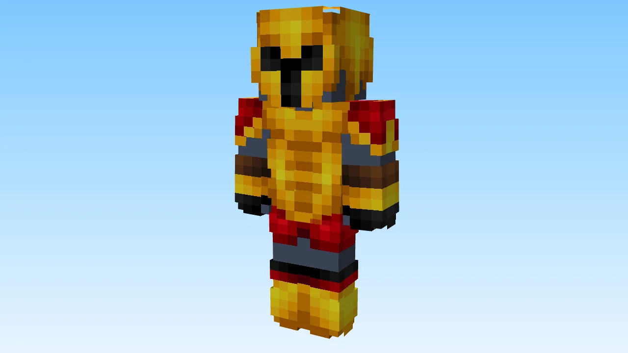 Golden And Red Gladiator Armor
