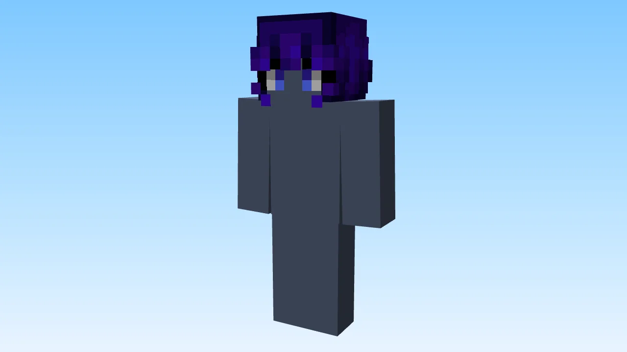 Hair ~ Dark Galaxy Purple Ponytail
