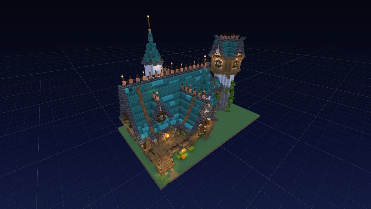 Medieval Fantasy Villager Breeder House, Trading Hall and Curing Station