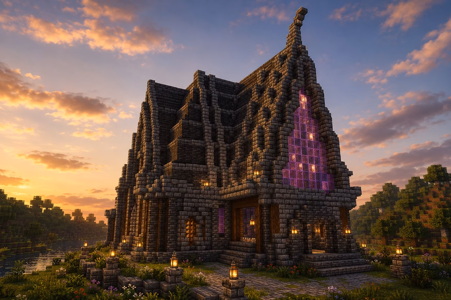 Violet Gothic Cathedral