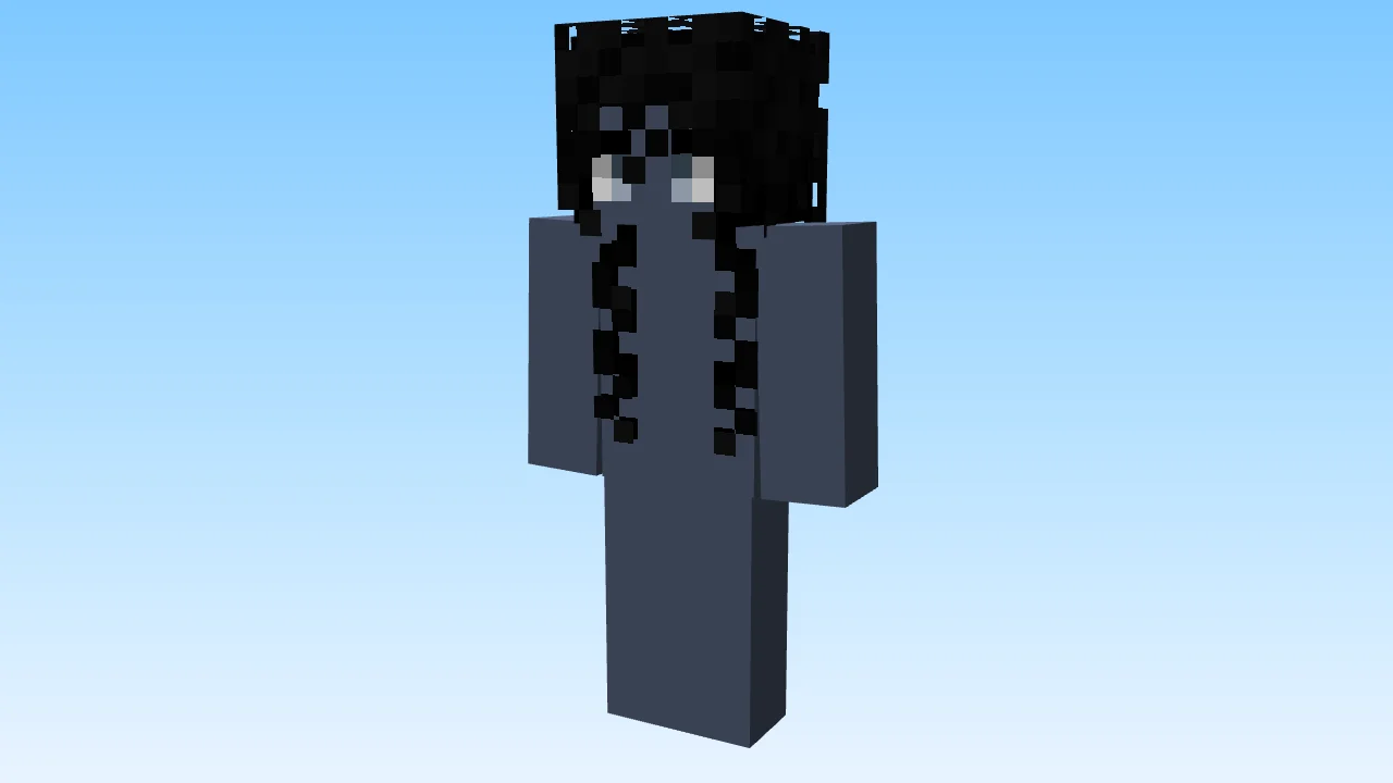 Female Hair ~ Long Black Curly Hair