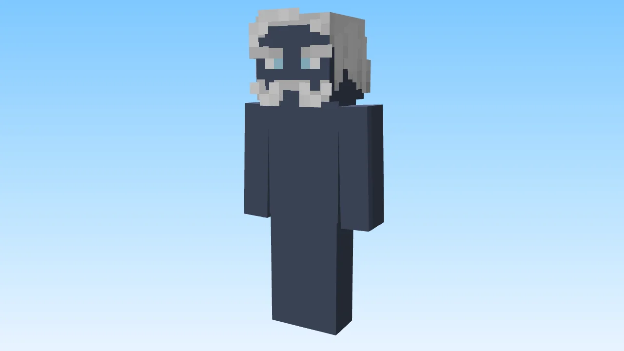 Old Man Hair ~ White w/ Mustache