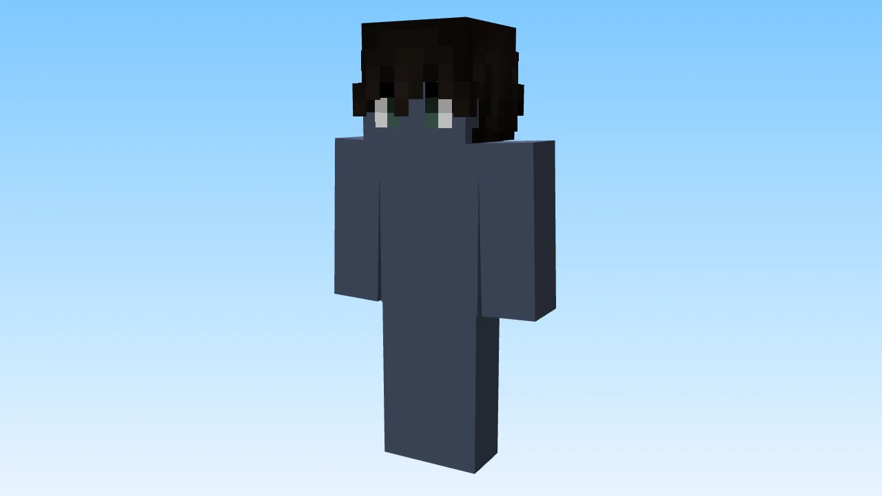 Male Hair ~ Dark Brown w/ Long Bangs