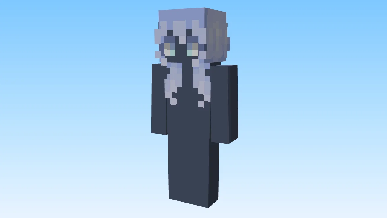 Female Hair ~ Short Bubble Blue Fade